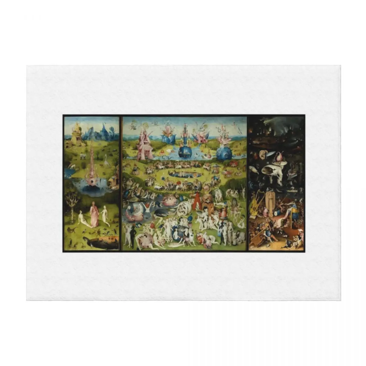 

the garden of eartlhy delights Throw Blanket Multi-Purpose christmas decoration warm winter for sofa Blankets