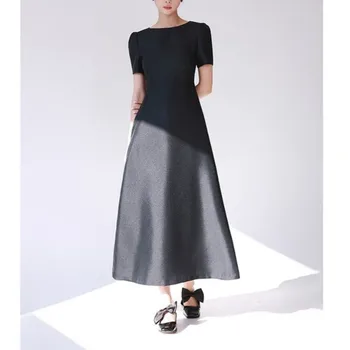 Black Simple Wedding Dresses Classic O-neck Ankle-length Evening Dress New Elegant A Line Bridal Dress With Sleeve Customized