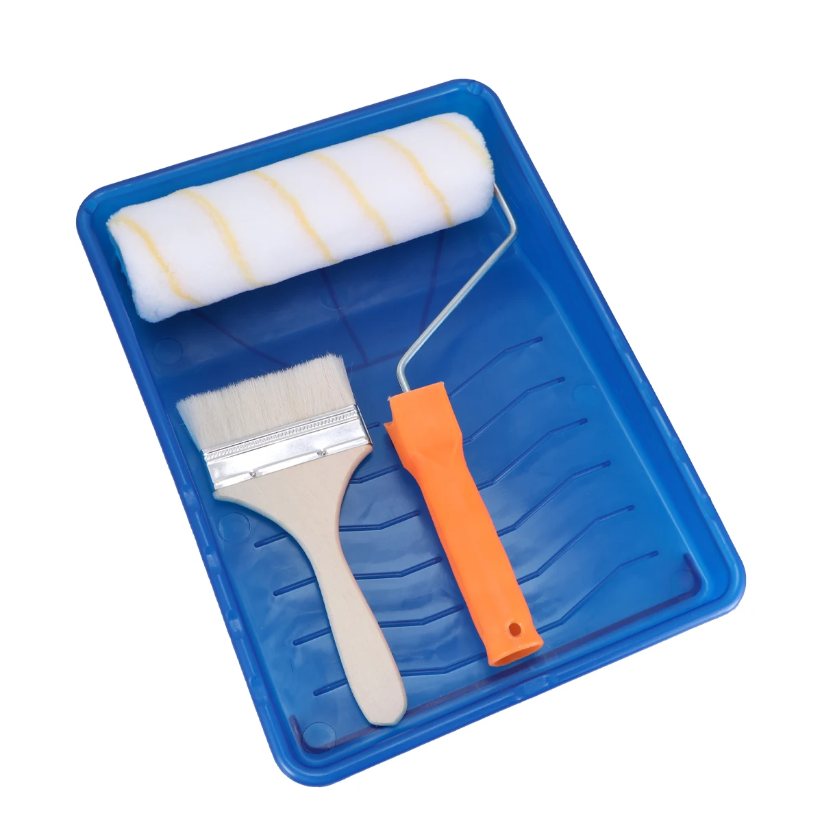 

1 комплект, 1 комплект валиков для краски с лотком, прочный инструмент для окраски стен, легко очищаемый домашний декор, набор для ремонта стен комнаты