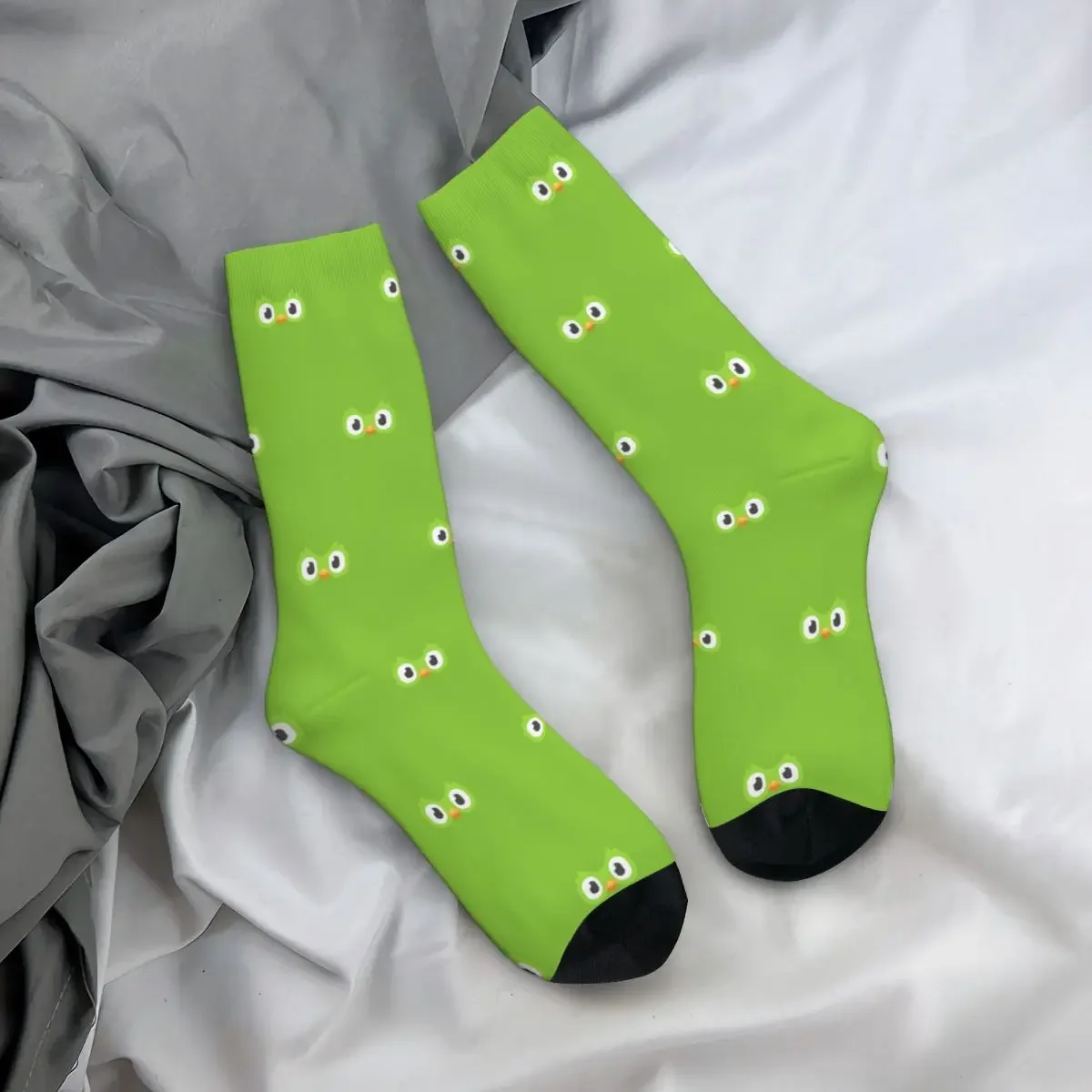 Chaussettes Duolingo Theater L Duo, Harajuku, Bas super doux, Chaussettes longues toutes saisons, Accessoires pour cadeau d'anniversaire unisexe