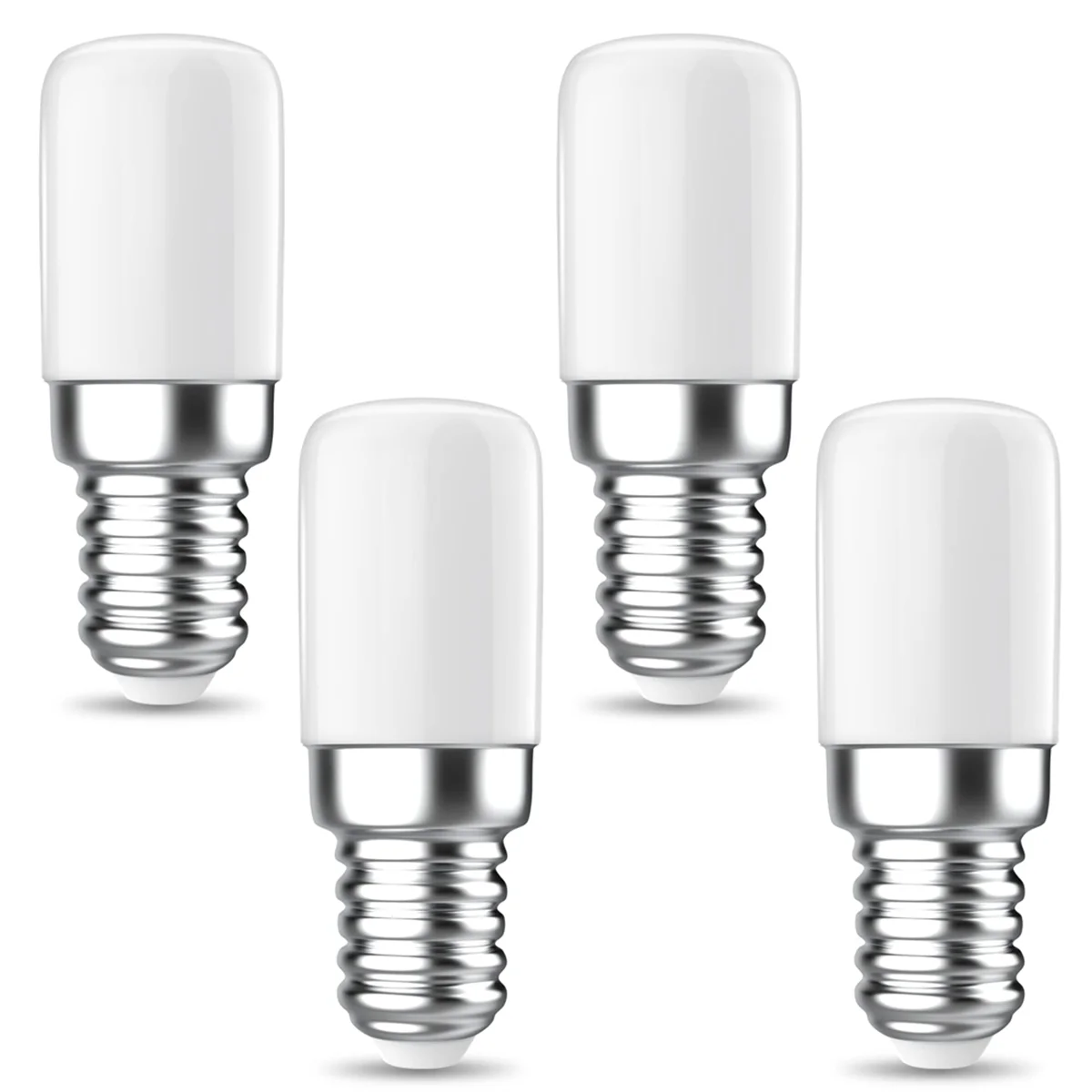 Lot de 4 Ampoules LED E14 de 1.5W pour Réfrigérateur, Blanc Chaud 150LM, 3000K, T-shirts d'Massage, Capot de Cuisinière