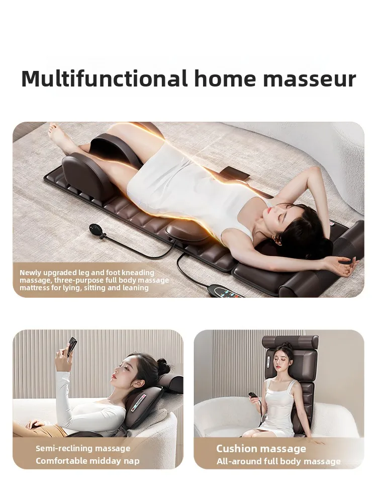 Neck massager, waist and back massager, full body automatic multi-functional massage pad, home recliner electric heating pad