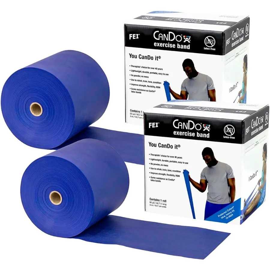 

Blue Latex-Free Exercise Band for Fitness Training 100 Yard Durable Elastic Resistance Band for Workouts