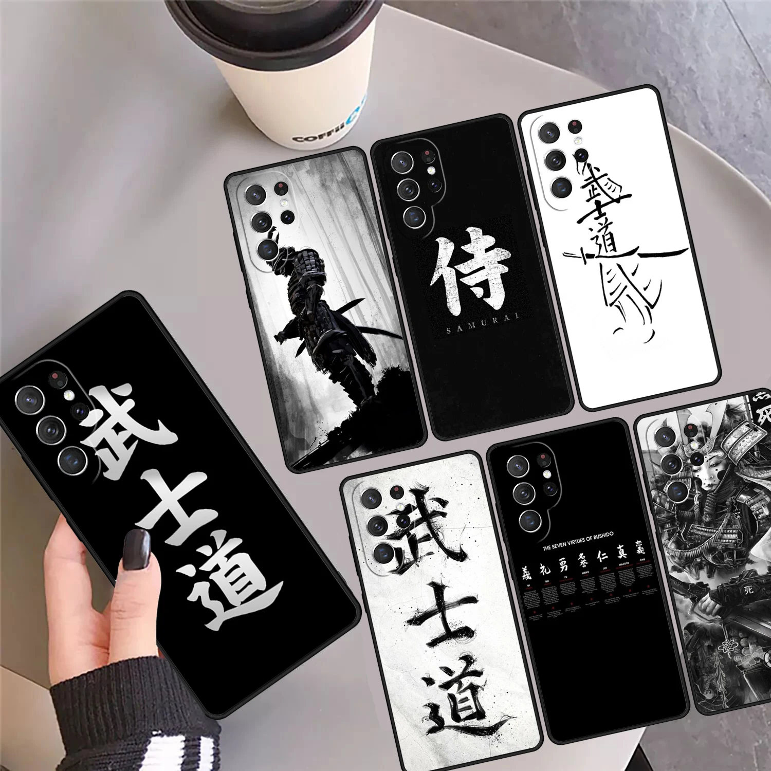 Bushido Samurai Phone Case Cover Coque For Samsung Galaxy S24 Ultra 23 S22 Plus S21 FE S20 S8 S9 S10 Note 10 Pro Note 20 Ultra