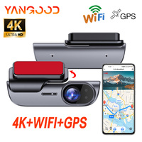 Yangood 4K Car Dash Camera Recording Ultra-High Definition Car DVR Night Vision With GPS Wi-Fi Support 24H Parking Monitoring