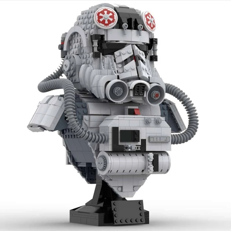 

NEW 1487PCS Star Plan Movie AT Driver Helmet bust Model DIY ideas Soldier helmet Child Toy Assembly Puzzle Gift bricks MOC-75429