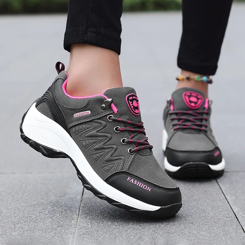 Fashion Casual Shoes Women Outdoor Sneakers Lightweight Comfortable Lace Up Luxury Walking Sports Hiking Shoes Female Footwear