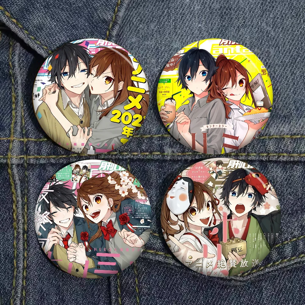 Horimiya Anime Badges Creative Tinplate Soft Button Pins Animal Icon Brooch Lapel Backpack Badge Accessories Pin
