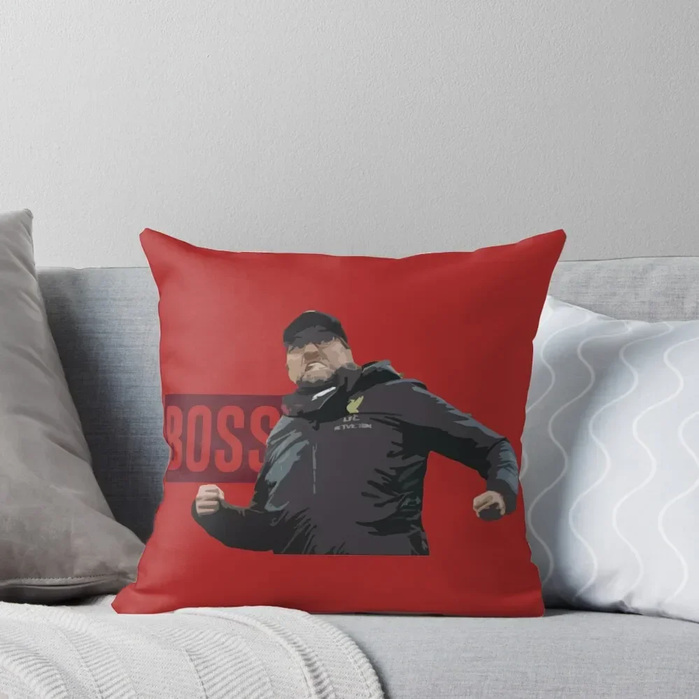 

The 'BOSS' Klopp print Throw Pillow Throw Pillow Covers Decorative Cushions For Luxury Sofa Pillow