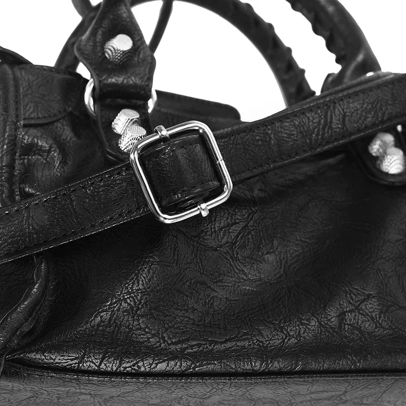 fashionn new Luxury Solid Handbag Female Messenger Tote Motorcycle Handbags Quality PU Leather Women Crossbody Shoulder Bags
