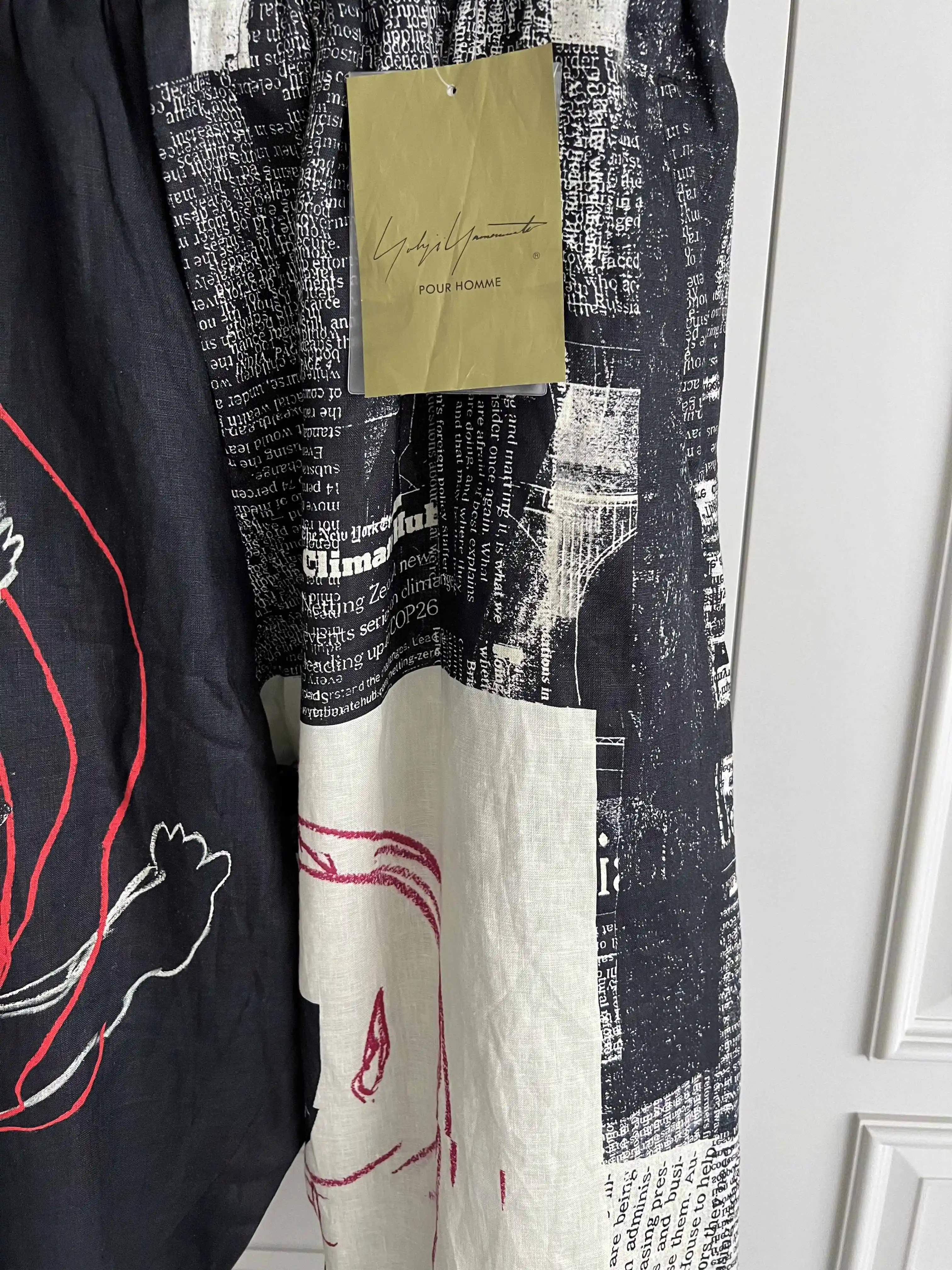 TOP-YAMOTO Originaldesign: Yuka Asakura Knöchelhose mit Blumendruck, Knöchelhose mit weitem Bein