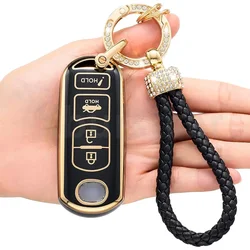 4 Buttons For Mazda 2 3 5 6 7 CX-3 CX-4 CX-5 CX-7 CX-9 Axela Atenza TPU Car Key Case Cover Shell Protection Fob Accessories