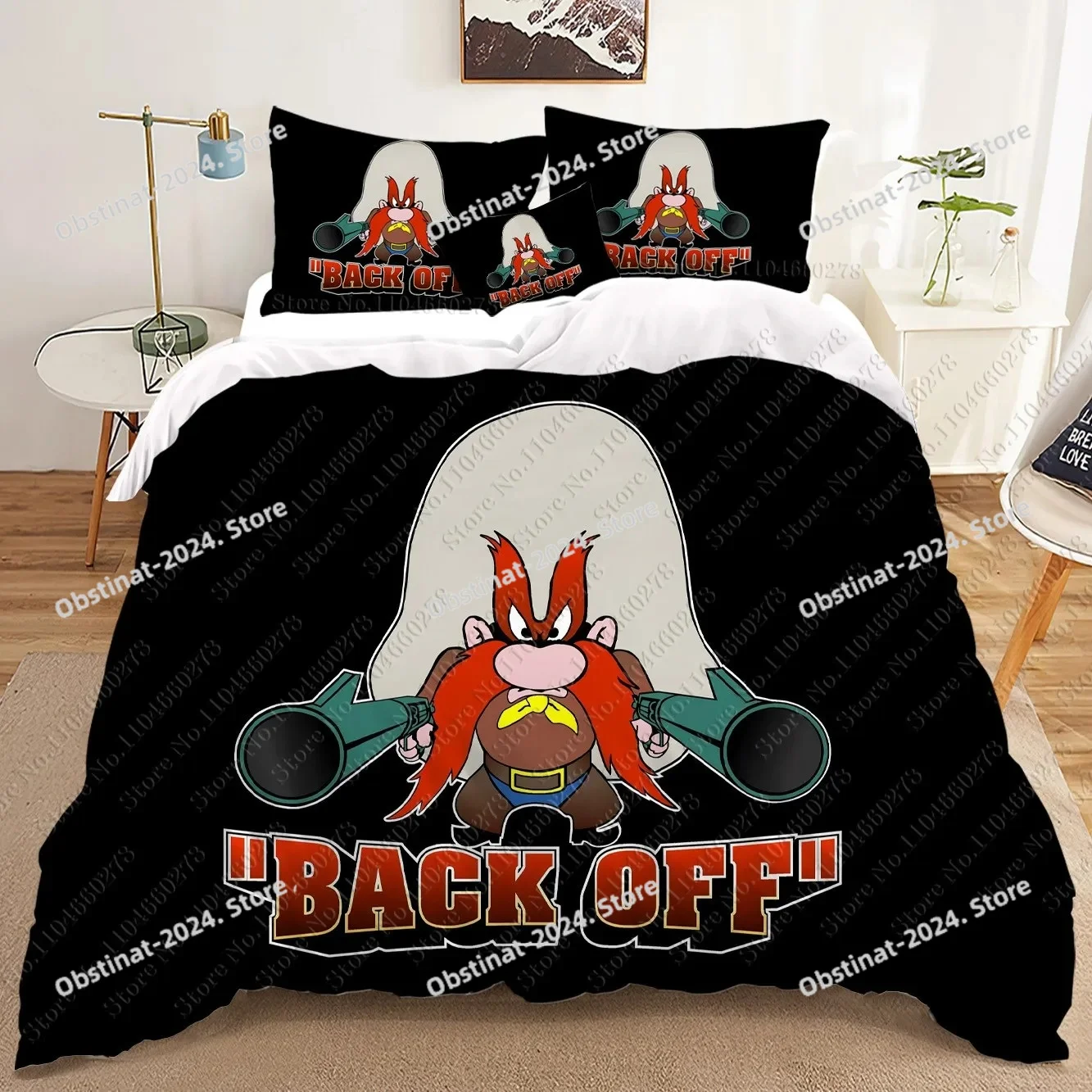 

Fashion Yosemite Sam Home Anime 3-Piece Set 1 Quilt Cover 3D Children'S Bedding With Pillowcase Suitable For Children And Adults