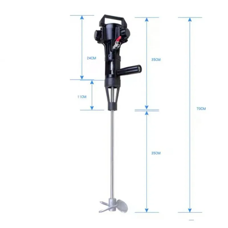 5 Gallons Pneumatic Mixer, Industrial Lifting Hand-held Mixer, Paint, Ink, Glue, Paint, Stepless Speed Regulation, High Speed