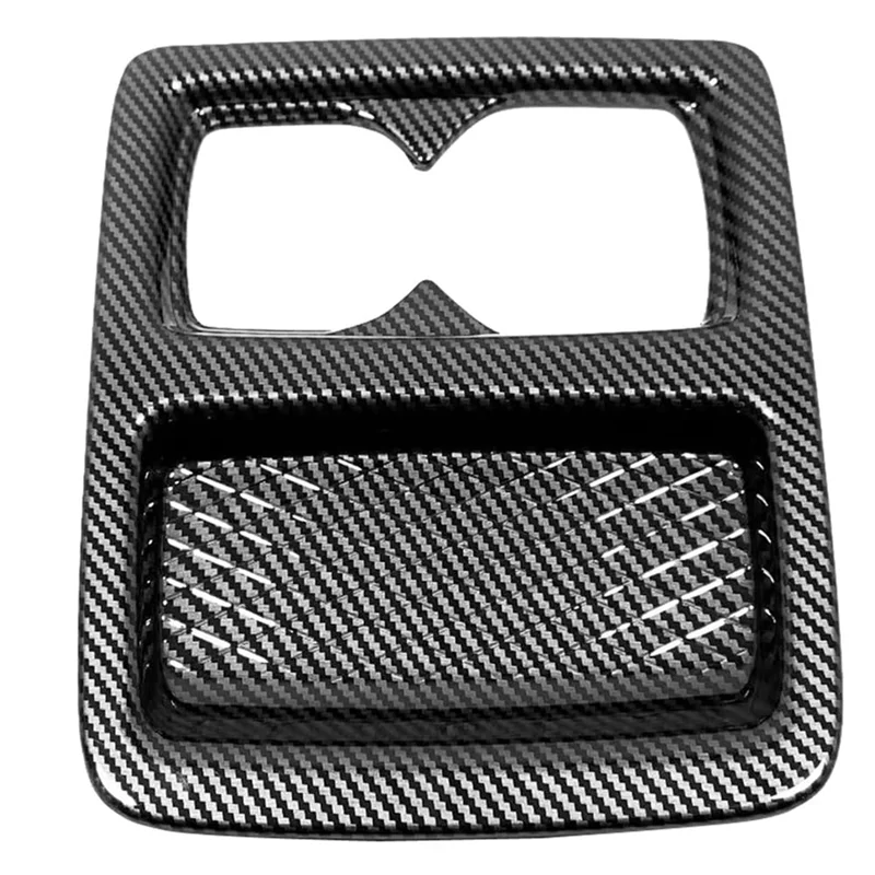 

A90Q-For Honda Accord 2023 2024 11Th Gen Car Rear Water Cup Holder Cover Trim Interior Accessories ABS Carbon Fiber