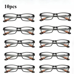 10 pcs  Reading Glasses Men Ultralight Anti Blue Light Presbyopia Eyeglasses Men's Hyperopia Optical Eyewear Diopters