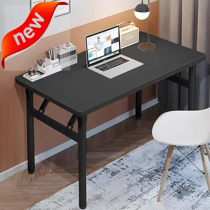 طاولة دراسة مكتب الكمبيوتر لا تتطلب التجميع، طاولة قابلة للطي لتوفير مساحة الكمبيوتر