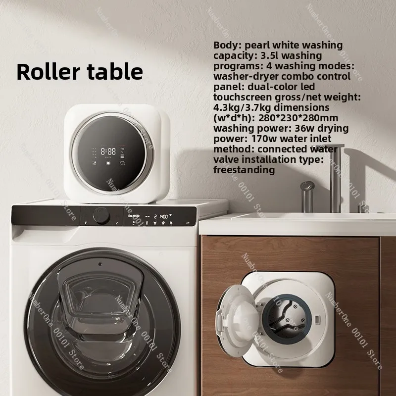 Household Automatic Mini Drum Washing Machine, Underwear & Socks Washer All-in-One Small Portable Laundry