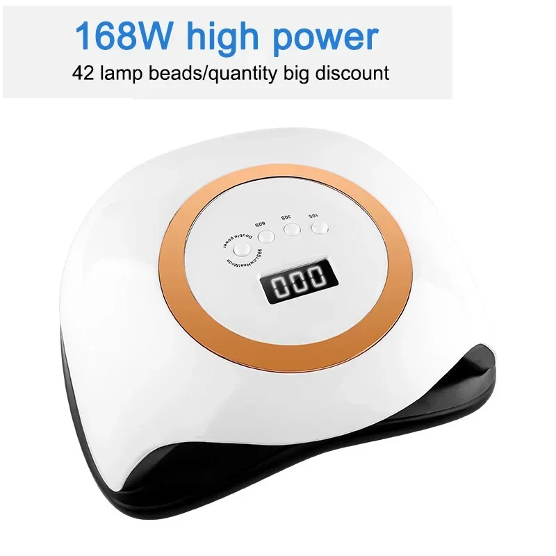 New V1 Nail Light 168W UV Nail Art Light Therapy Machine LED Nail Polish Glue Baking Lamp