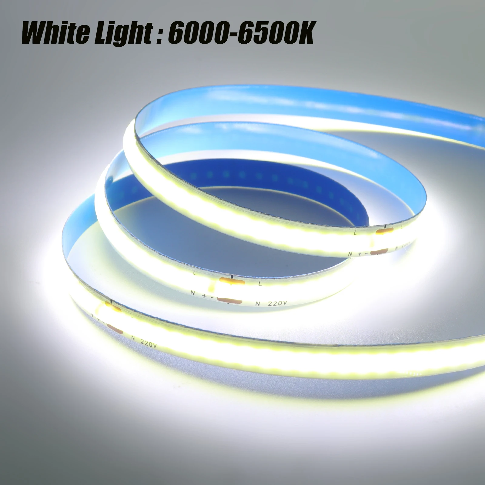 5M 10M 20M 50M/Rolle COB Streifen AC 220V 240Leds/M IP20 3000K 4000K 6000K Fahrer Gebaut In Home Decor Flexible Band Seil LED Licht