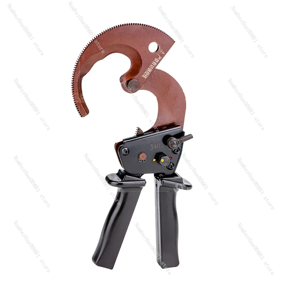 J40A Ratchet Cable Cutter Manganese Steel Copper Wire Cutting Tools Max 300mm² Cu/Alu Cable Electrical Wire Cutting Plier