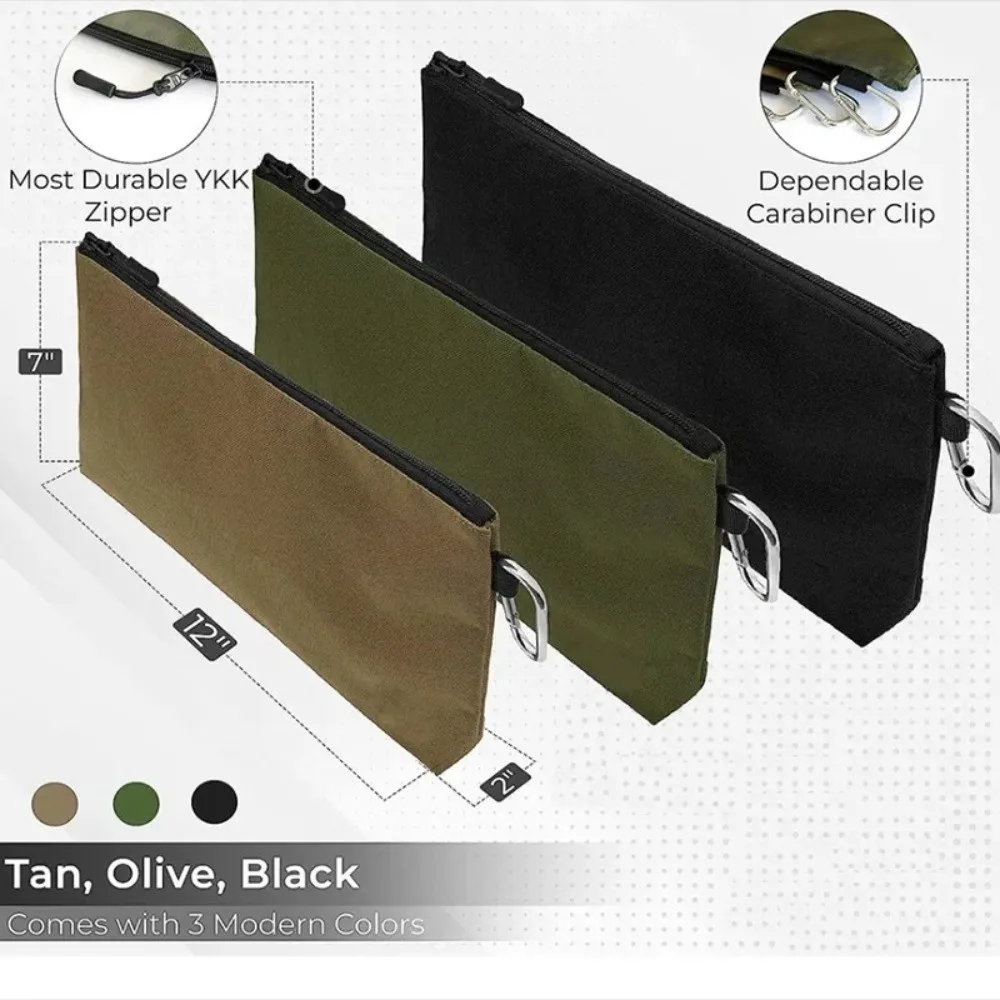 Waterproof Tool Bag Zipper Closure Wear-Resistant Multi-Function Bag Heavy Duty Construction Wear-Resistant Tool Bag