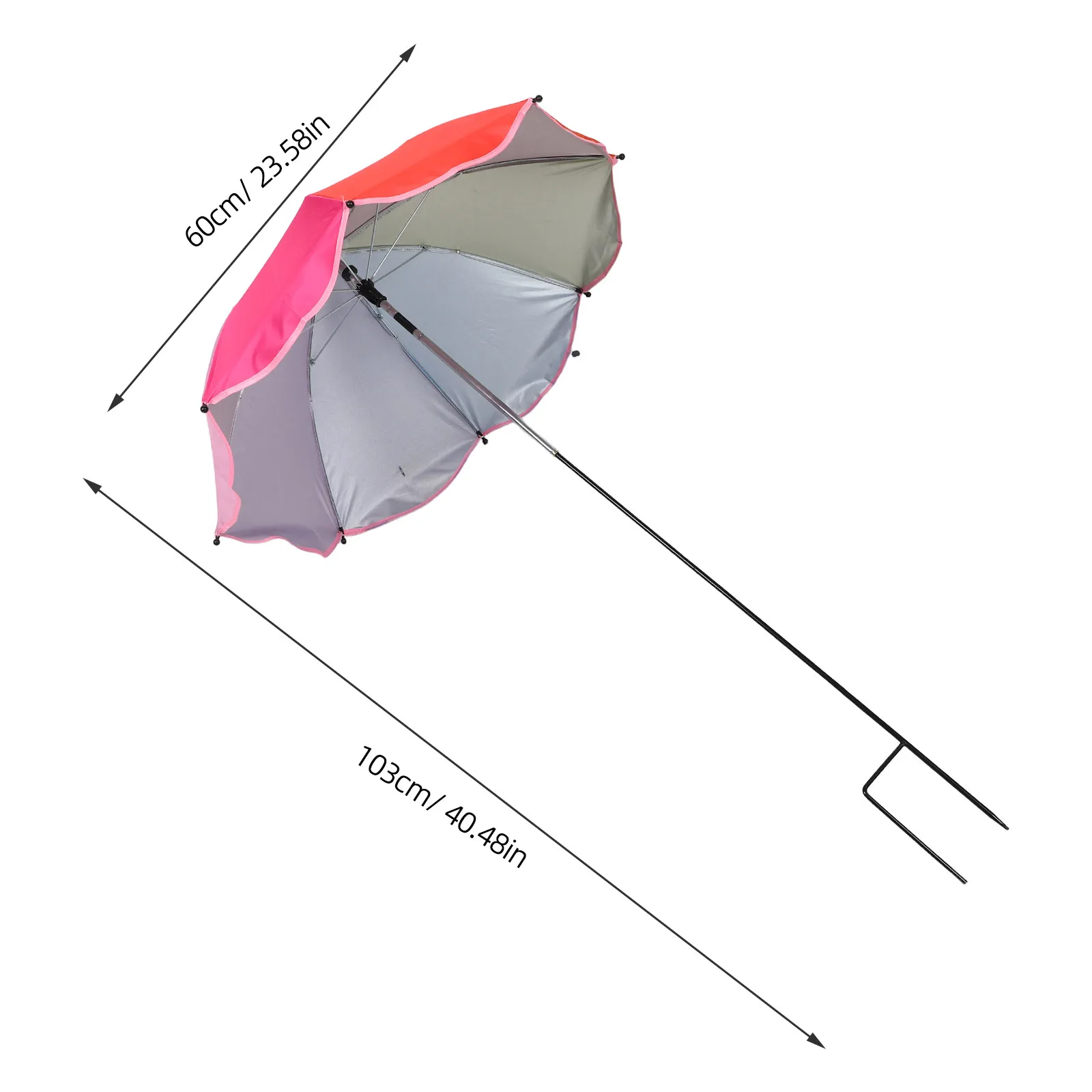 Garden Plant Umbrellas Outdoor 23.6 Sun Shade Cover 40.5 Height Adjustable 360 Angle Waterproof Uv Resistant Flower Bed Shade