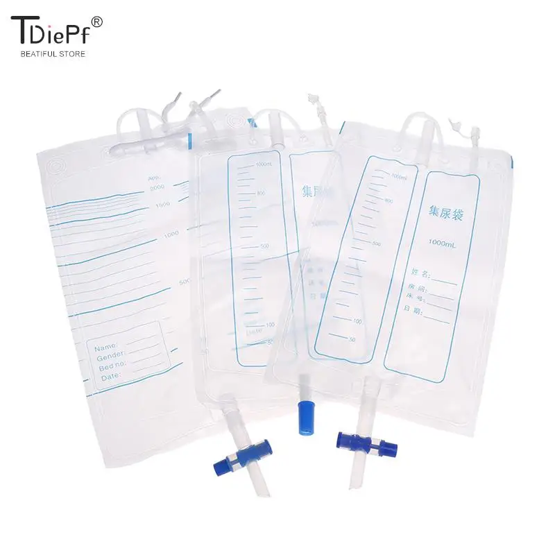 1000/2000ML PVC Reusable Medical Latex Sleeve Type Urine Bag Male Drainage Catheter Bag Urine Collector Bag Urinal Pee Holder