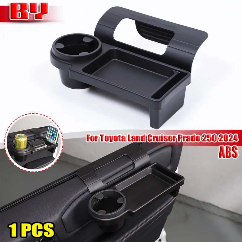 For Toyota Land Cruiser Prado 250 2024 Black Car Organizer Box Side Door Window Phone Slot Hanging Storage Rack Auto Accessories