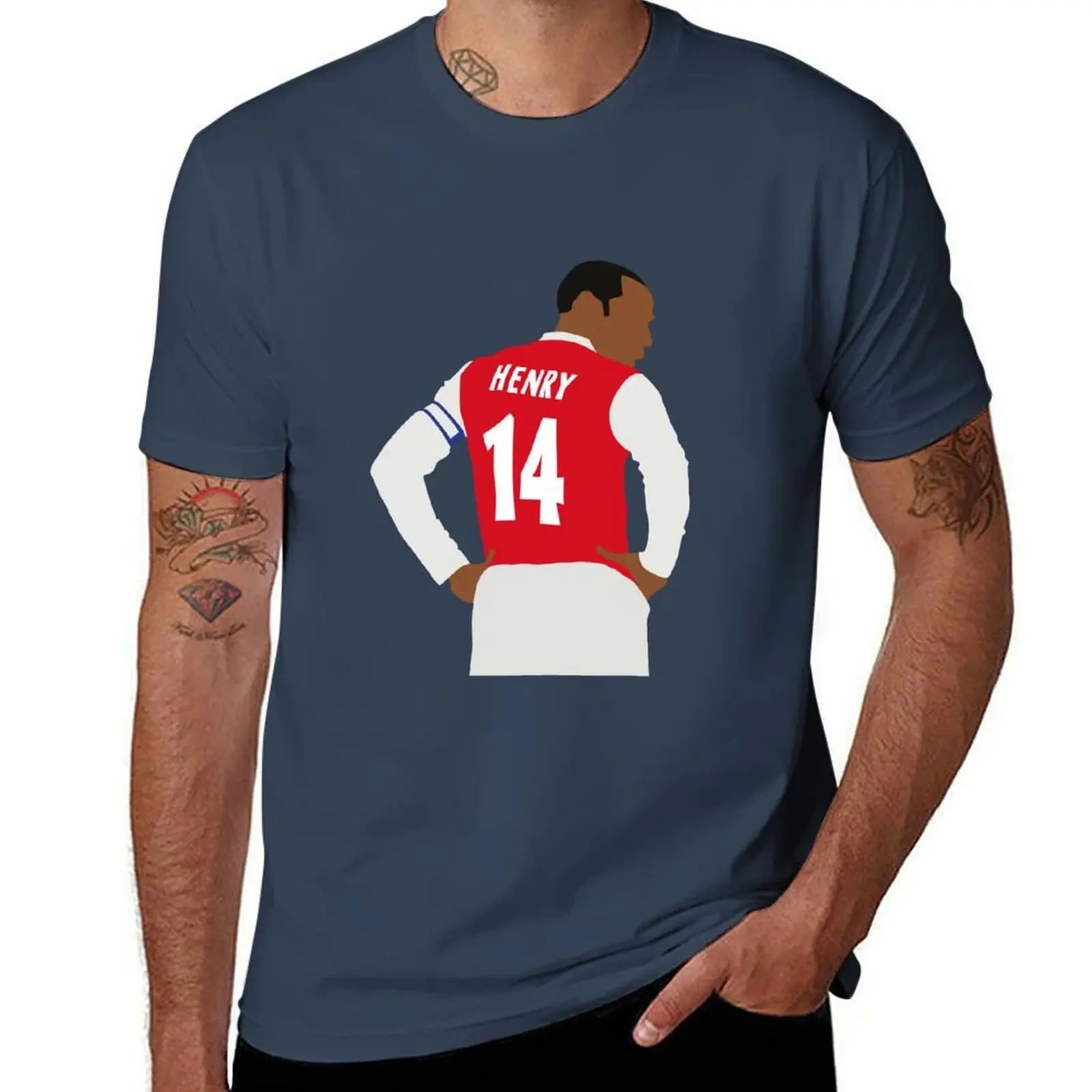 

Art Block Thierry Henry T-Shirt Trendy Print Short Sleeve T-Shirt