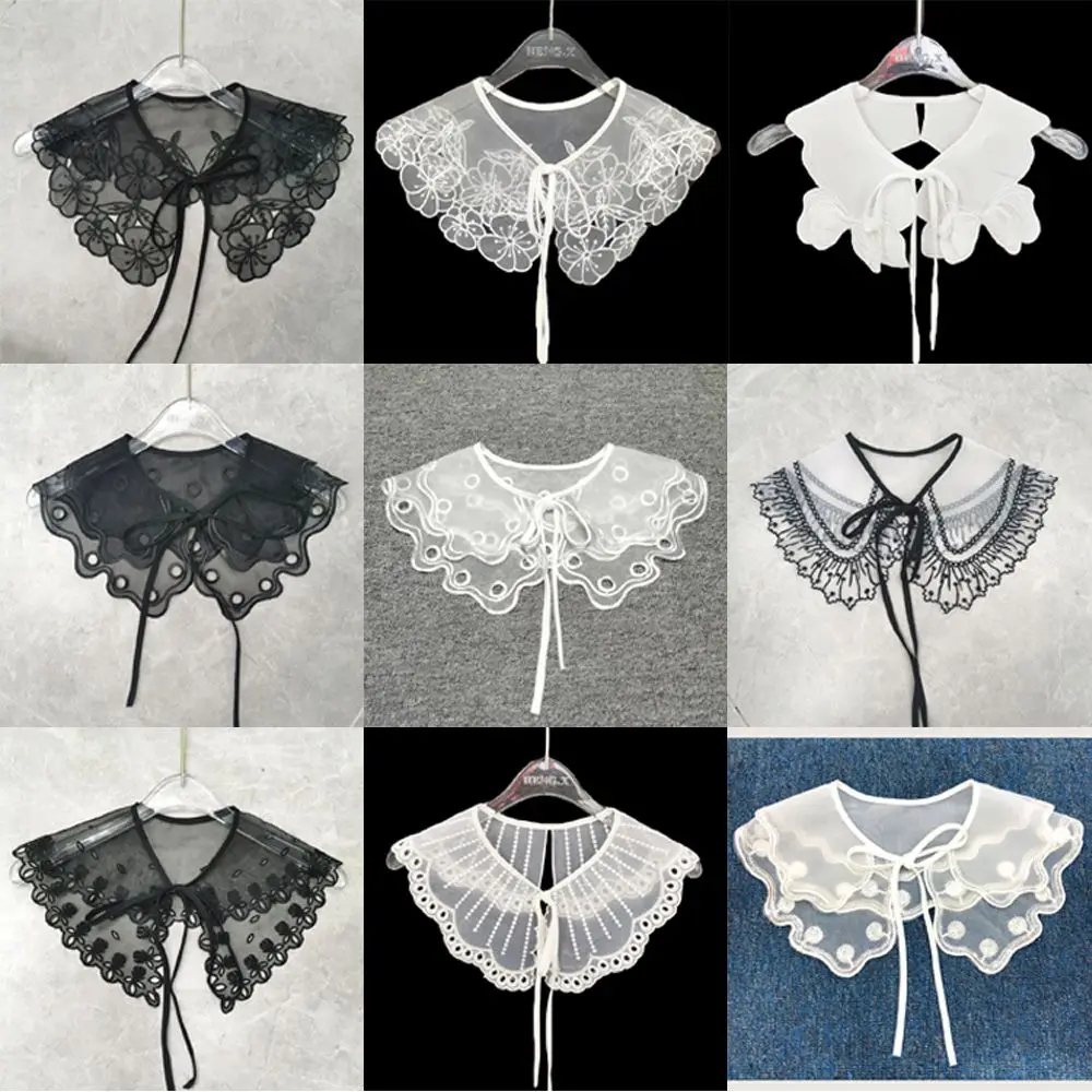 

Women Scarf Shawl Decoration Lace Lapel Clothes Accessories Shirt Fake Collar Blouse False Collar Cloud Shoulder