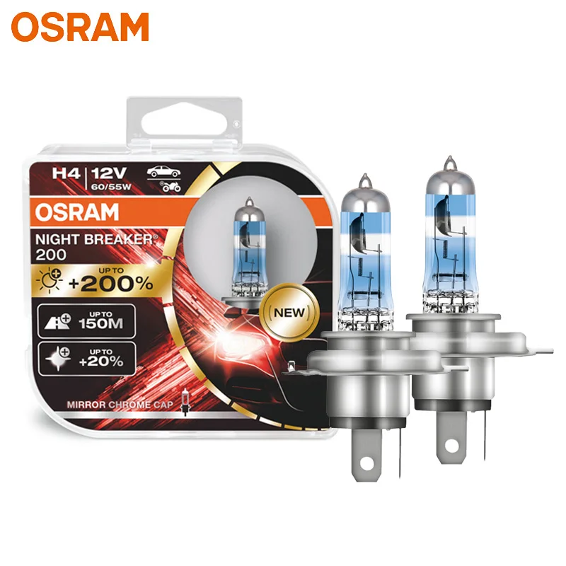 

OSRAM Night Breaker 200 H4 9003 Car Halogen Headlight +200% More Brightness Original Lamp 12V 60/55W Made In Germany 64193NB200