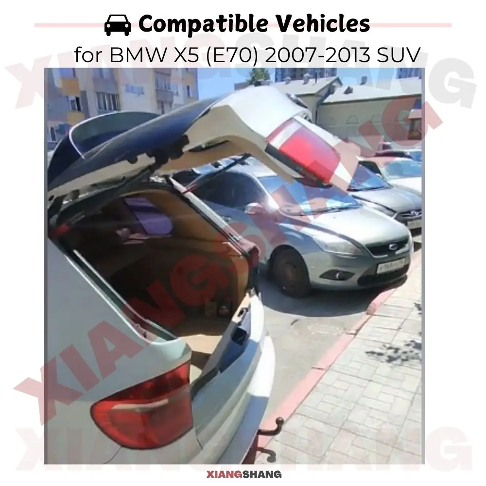 Automatische Pop-Up-Kofferraumstützen für BMW X5 (E70) 2007-2013 | SUV 522mm Automatisch Öffnende Gasdruckfedern mit Federn Heckklappenstütze