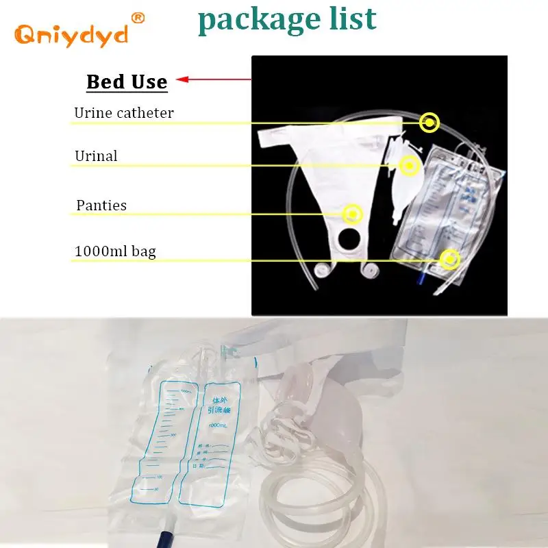 Urinary Incontinence Urinal Reusable Leak-Proof Silicone Urinal Men Women Elderly Bedridden Patients Underwear Urinating  Bag