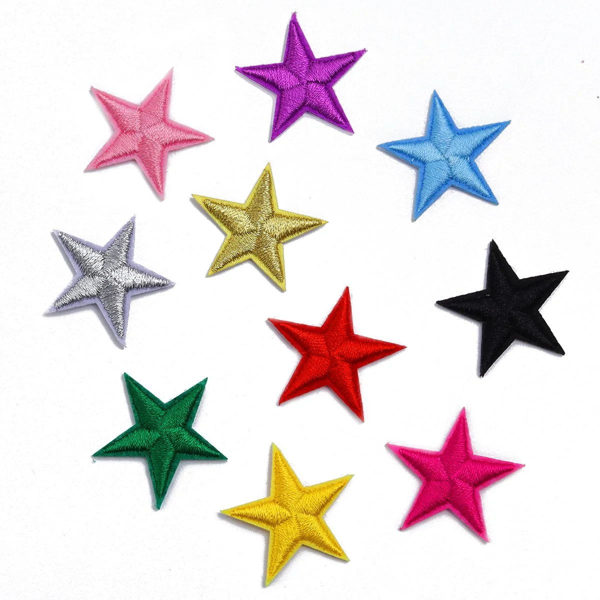 10Pcs/Lot Stars Embroidered Patches Ironing Colorful Star Stickers Patches For DIY Clothes Decoration Supplies Home Crafts