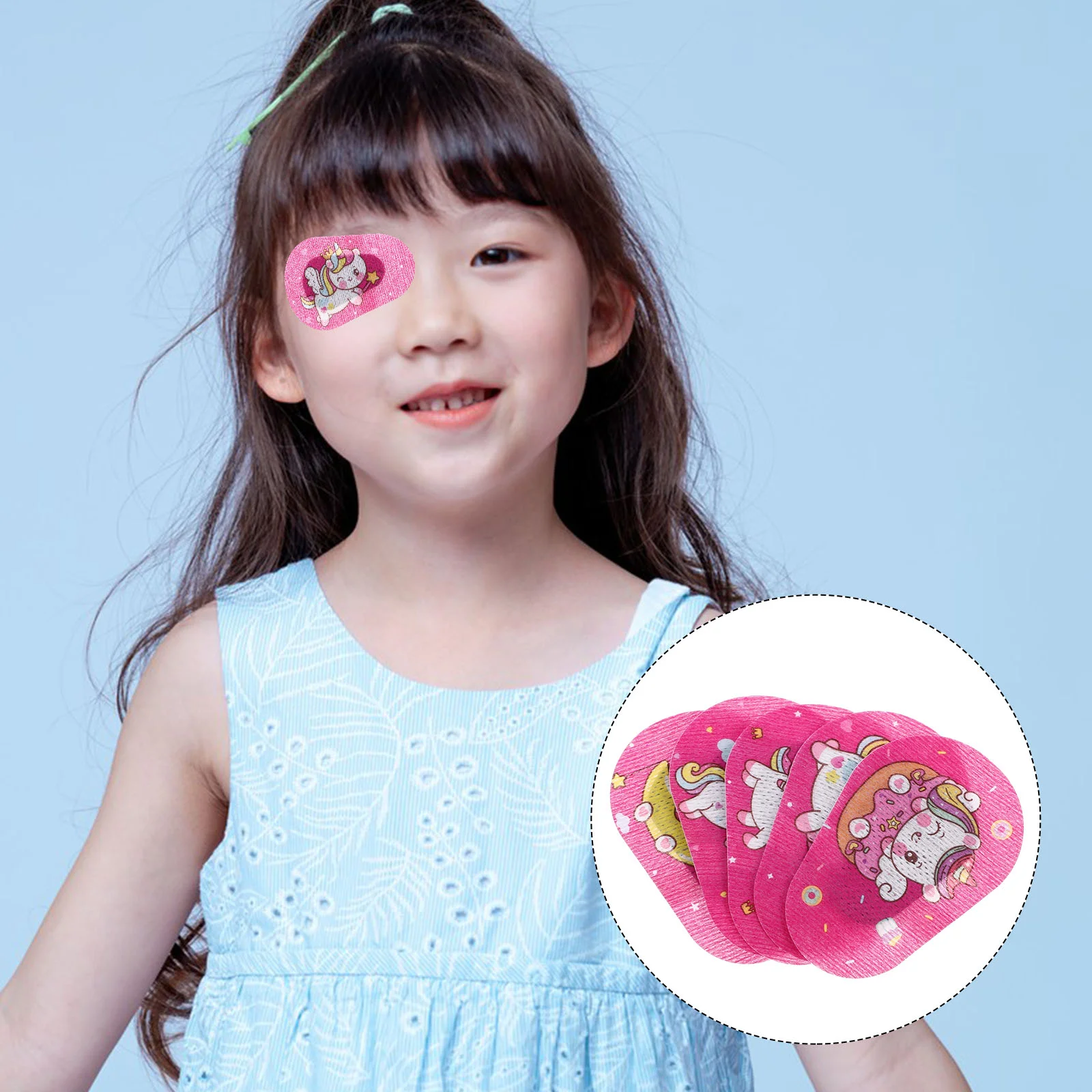 

Eye Patches for Kids Children Full Cover Portable Covers Amblyopia Correcting Breathable Mask