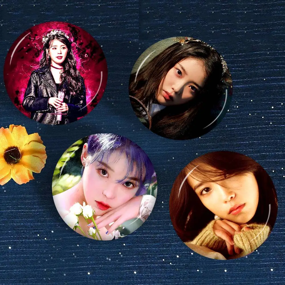 Korean Singer I-IU 58mm Handmade Brooch Cartoon Cosplay Badge On Backpack Jewelry Accessories Gifts