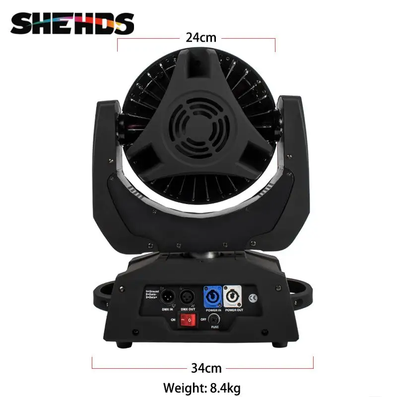 SHEHDS LED Wash Zoom Moving Head Lighting 36x18W RGBW Touch Screen/Key Screen With DMX Control For DJ Disco Professional Stage