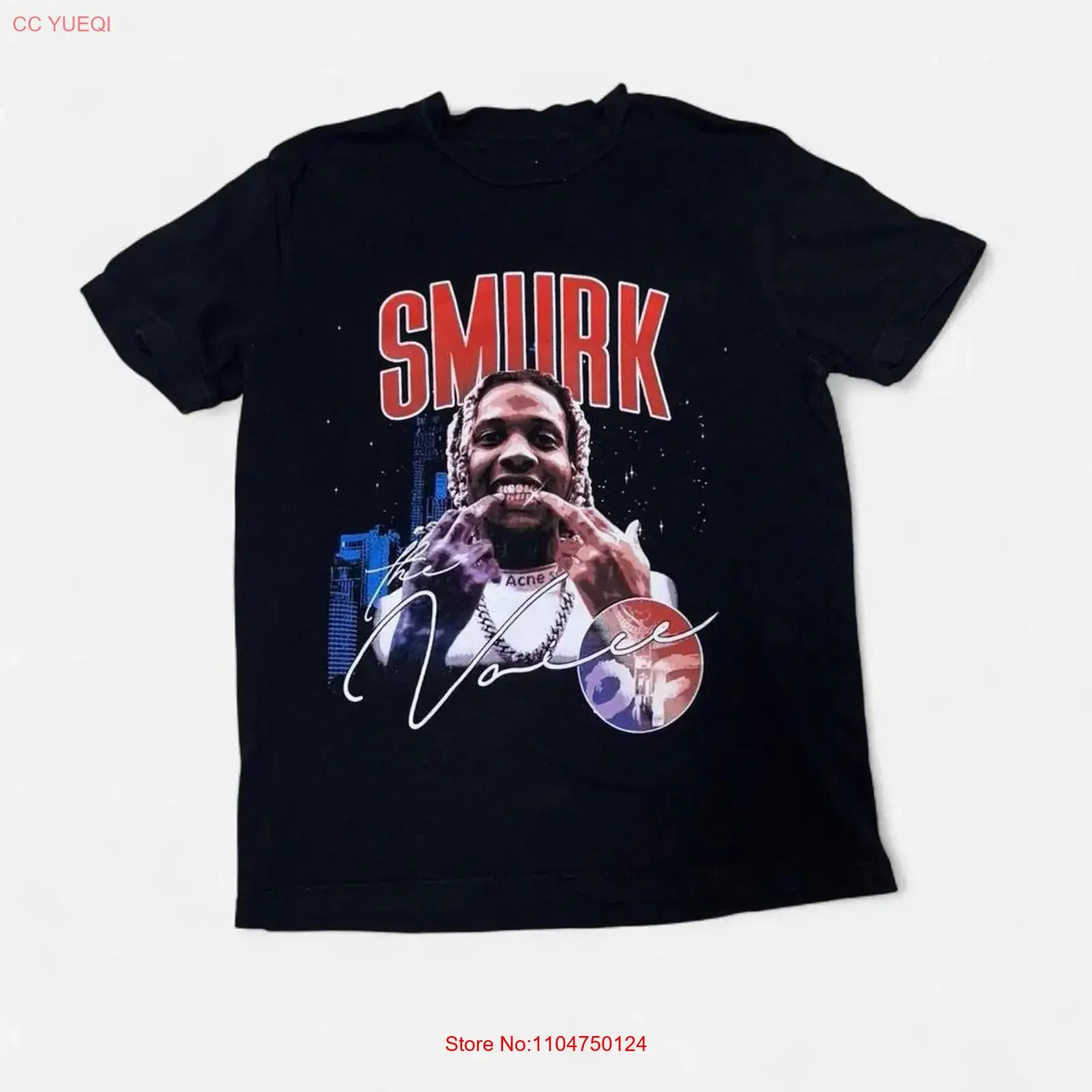 Lil Durk Smurk The Voice Tour T Shirt OTF Rapper Black Small vintage Washed Top For Everyday Wear graphic fashion Slightly
