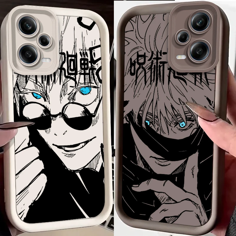 Satoru Gojo Jujutsu Kaisen Anime Eye Ladder For Xiaomi Redmi Note 13 12 12C 11 11S 10 10C 10A 9C 9A Pro 5G Cover Phone Case