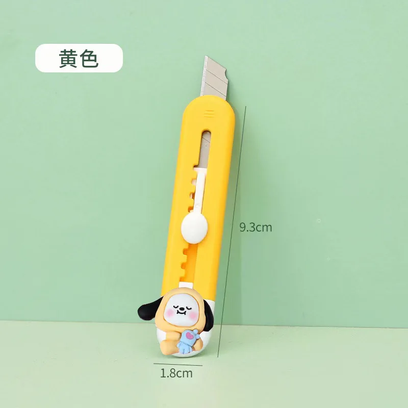 2023 New Kawaii Bt21ed Anime Baby Utility Knife Cute Cartoon Doll Box Cutter Utility Knife