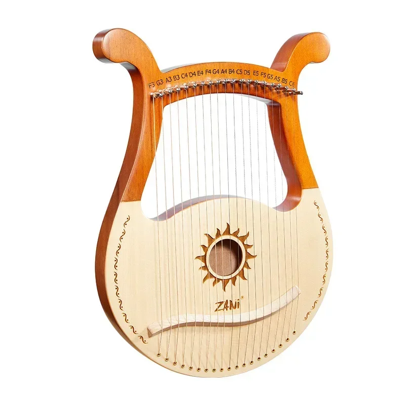 

Lyre 19 Strings Lyre Harp Piano High-Quality Lyre Harp 19 Strings Mahogany Musical Instrument With Spare String Tuning Wrench