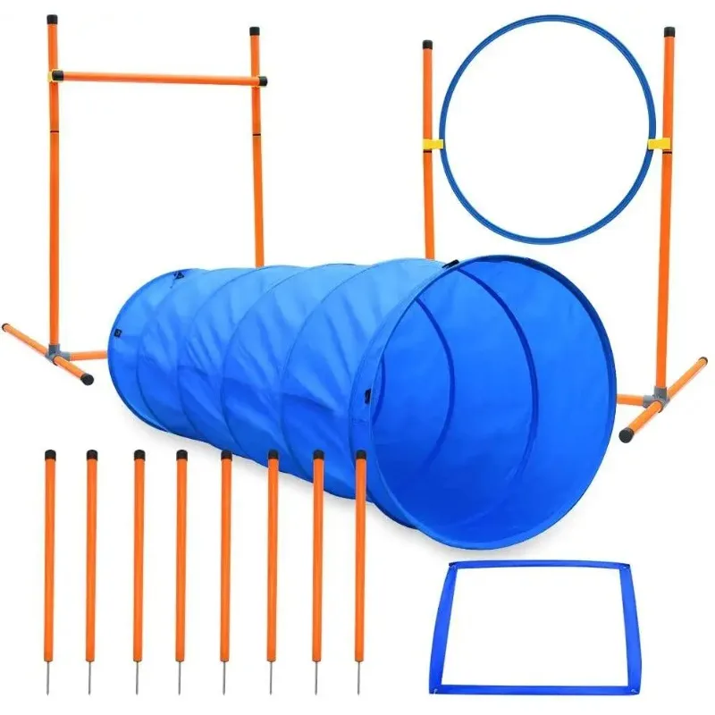 

Dog Agility Course Equipments, Obstacle Agility Training Starter Kit for Doggie, Pet Outdoor Games