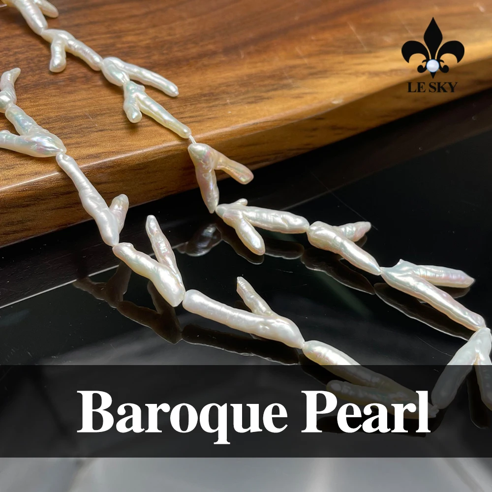 

Natural Freshwater Baroque Pearl Bead Branch Shape Pearl Looose Spacer Beaded for Making DIY Jewerly Necklace Bracelet 40CM