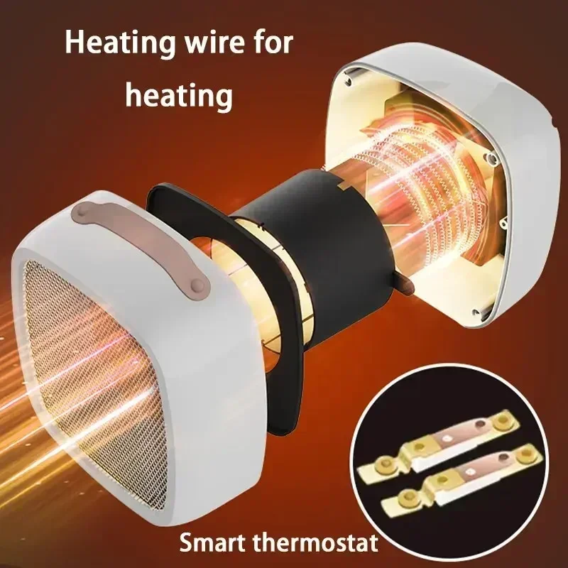 Excellent Portable Small Space 500W Heater Fast Heating Desktop Warm Air Heater Indoor Office Household Warmer Fan