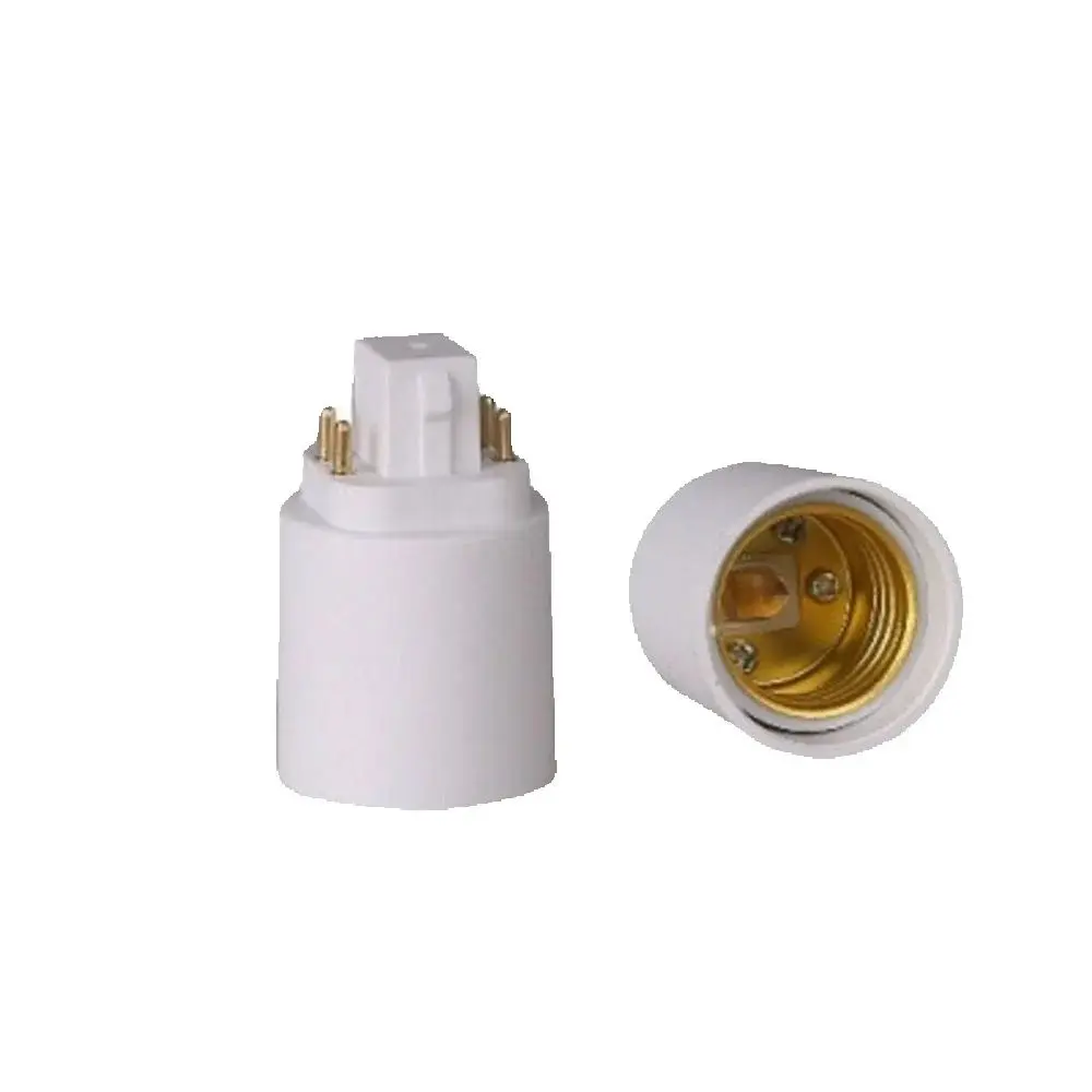 1PCS 4Pin G24 to E26/E27 Adapter G24Q Light Socket Adapter G24q to Screw Lamp Bulb Holder Converter White