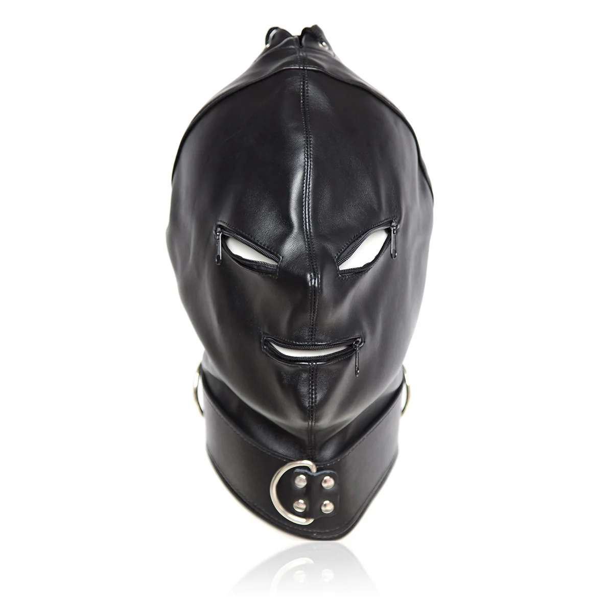 

Exotic Adult Sexy Black Mask Accessories Fetish Head Bondage Hood Mask for Bar Party Cosplay Open Eyes Head Costume with Zipper