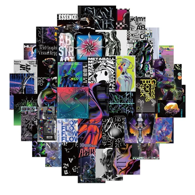 10/20/40pcs Psychedelic Acid กราฟิกสติกเกอร์การ์ตูน Art Aesthetic Decals สเก็ตบอร์ดเคสโทรศัพท์แล็ปท็อป Cool สติกเกอร์ตกแต่ง