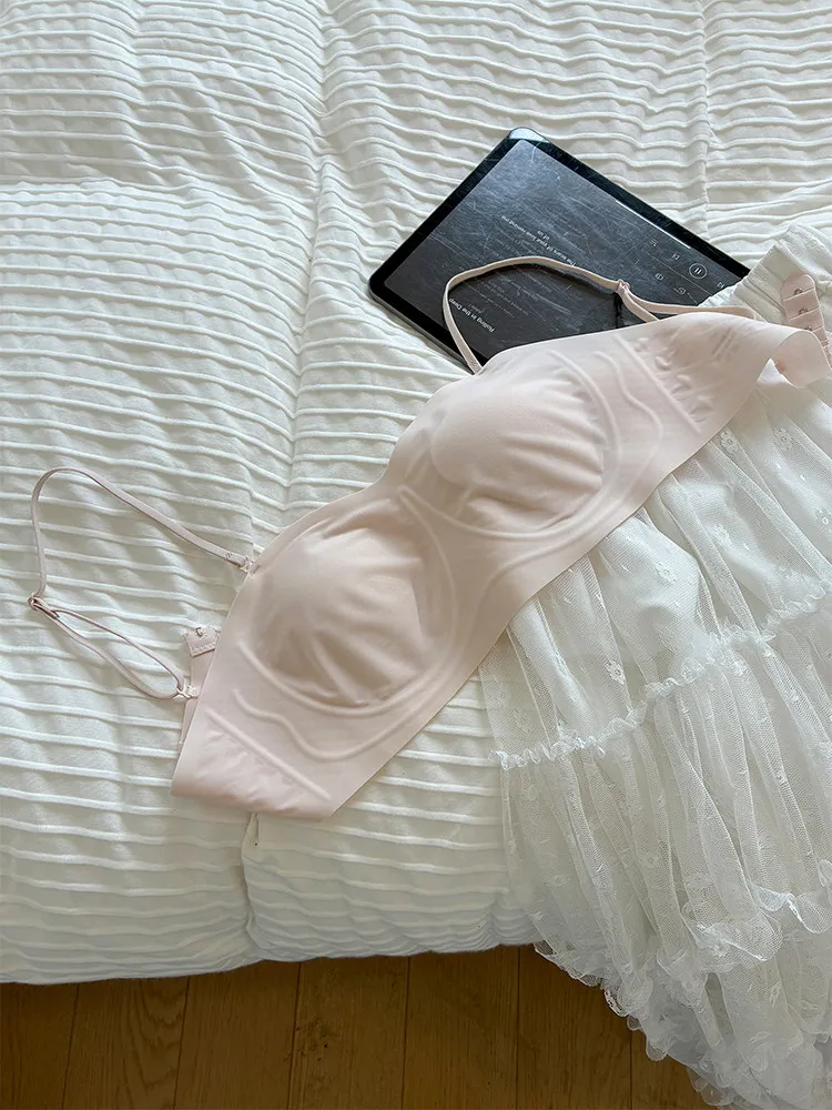 

Ultra-Thin Breathable Women's Bra Seamless Comfortable Summer Thin Style Large Chest Appears Small Prevent Protrusion Invisib...
