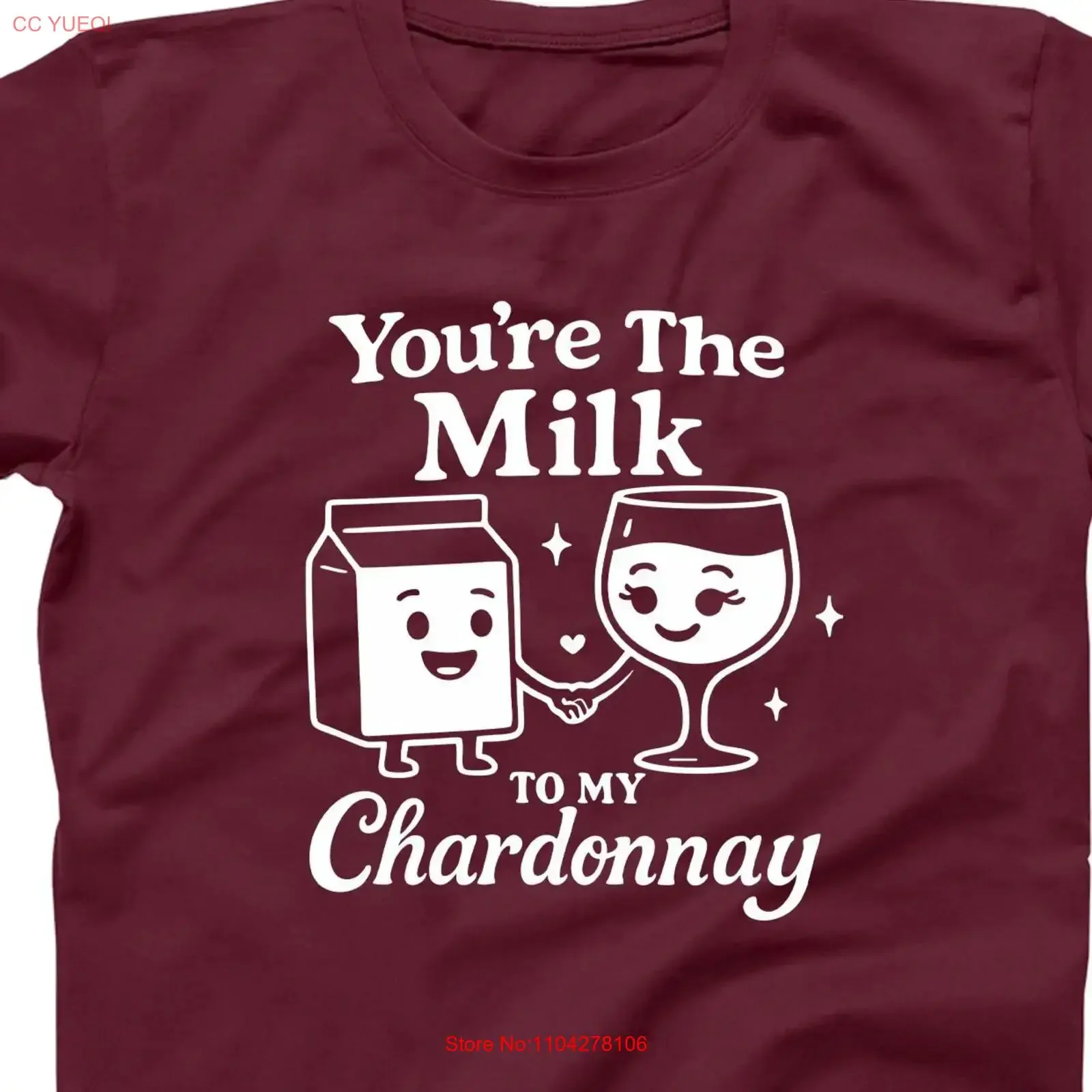Camiseta You're The Milk To My Chardonnay, divertida y linda, con diseño de concienciación sobre el autismo, amor, humor, para mujer y hombre, talla XS 6X, vintage, lavada